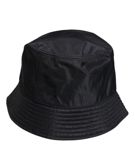Dolce & Gabbana Black Cotton Wide Brim Bucket Hat
