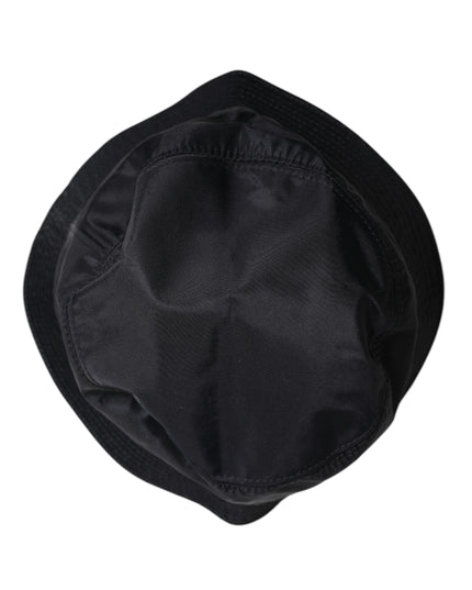 Dolce & Gabbana Black Cotton Wide Brim Bucket Hat