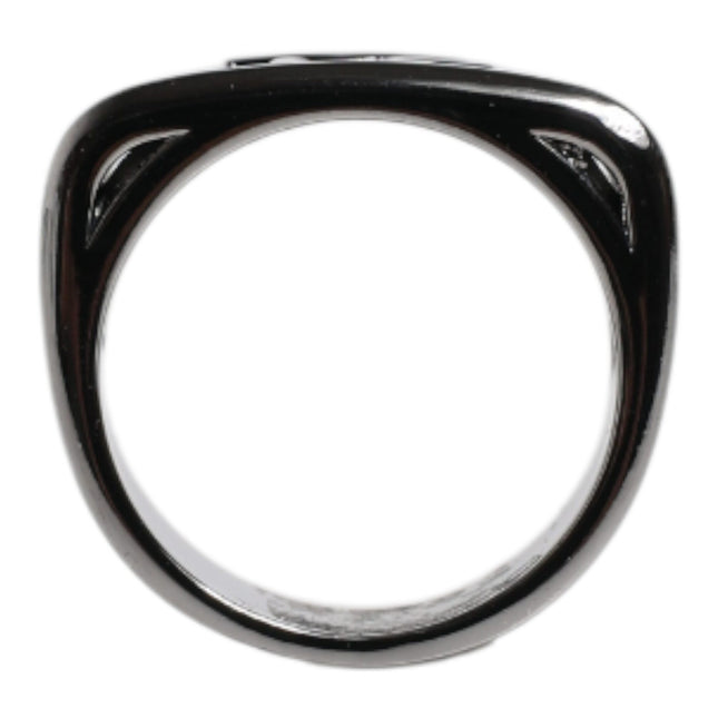 Dolce & Gabbana Silver Tone Brass Anello DG Logo Ring