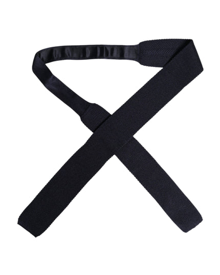 Dolce & Gabbana Dark Blue Silk Adjustable Necktie Tie