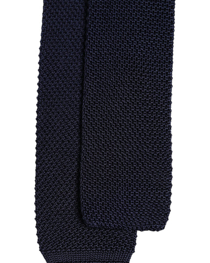 Dolce & Gabbana Dark Blue Silk Adjustable Necktie Tie
