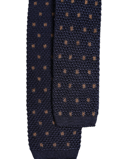 Dolce & Gabbana Blue Polka Dot Silk Adjustable Necktie Tie