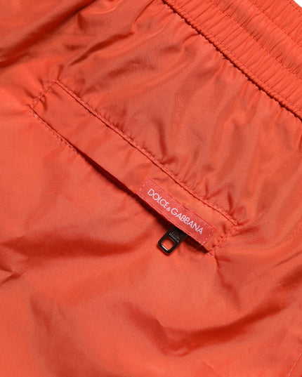 Dolce & Gabbana Orange Polyester Beachwear Shorts 2Pc Swimwear