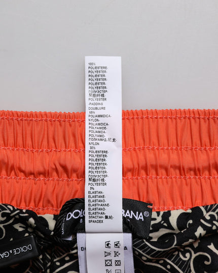 Dolce & Gabbana Orange Polyester Beachwear Shorts 2Pc Swimwear