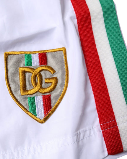 Dolce & Gabbana White Stripes Beachwear Shorts 2 Pc Swimwear