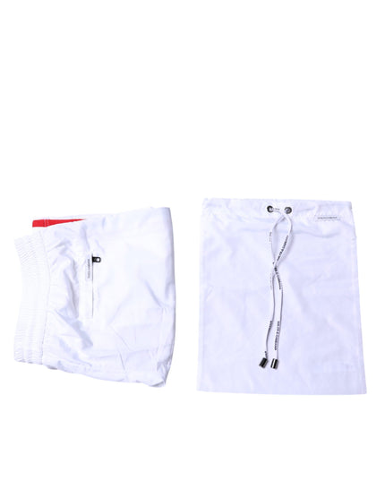 Dolce & Gabbana White Stripes Beachwear Shorts 2 Pc Swimwear