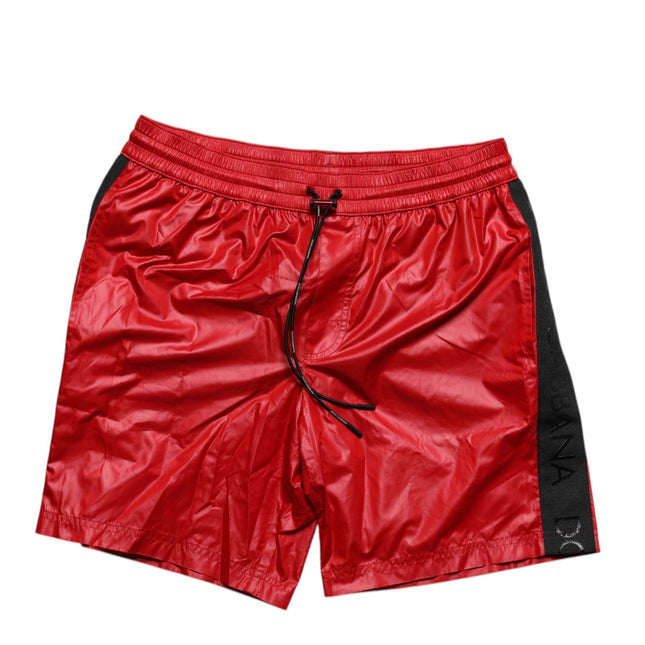 Dolce & Gabbana Red Polyester Beachwear Shorts 2Pc Swimwear