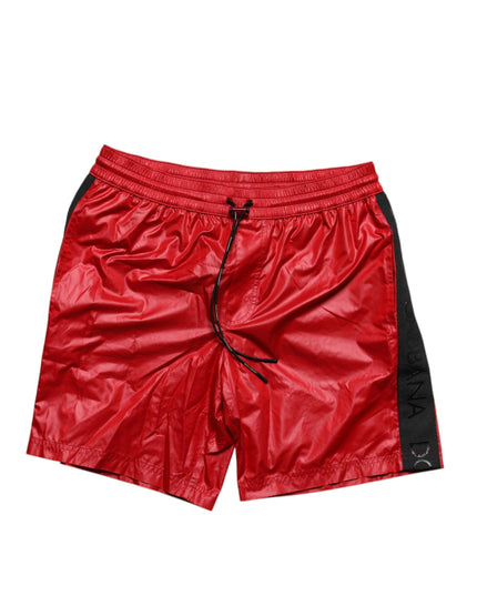 Dolce & Gabbana Red Polyester Beachwear Shorts 2Pc Swimwear