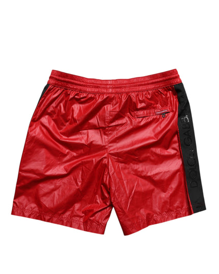 Dolce & Gabbana Red Polyester Beachwear Shorts 2Pc Swimwear