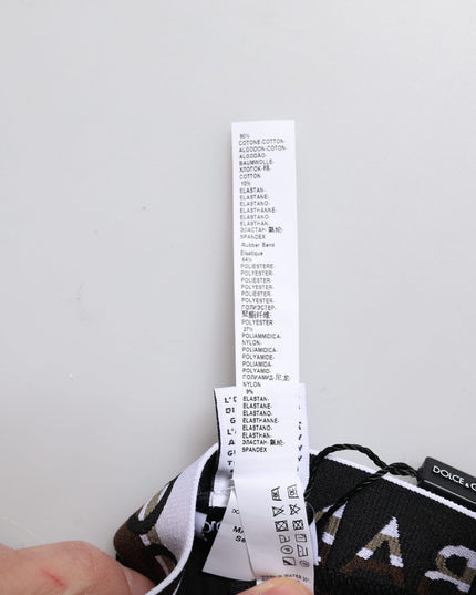 Dolce & Gabbana Black Cotton Stretch Regular Boxer Underwear