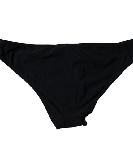 Dolce & Gabbana Black Nylon Stretch Mid Waist Panty Underwear
