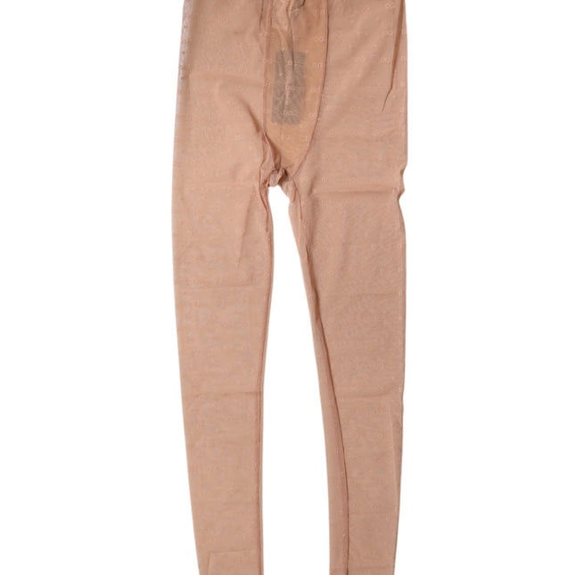 Dolce & Gabbana Nude Beige Logo Lace Lingerie Pants Underwear