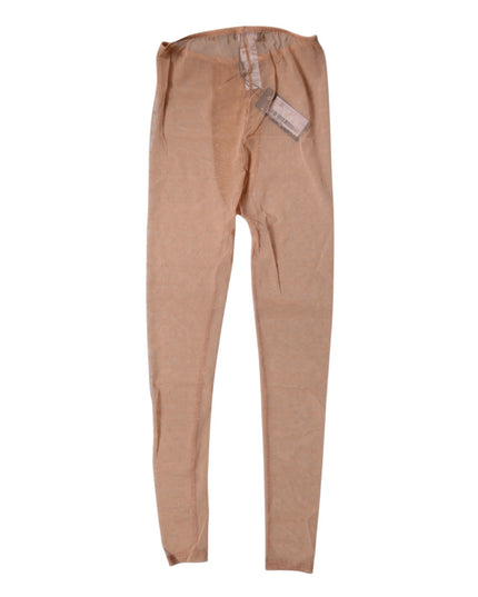 Dolce & Gabbana Nude Beige Logo Lace Lingerie Pants Underwear