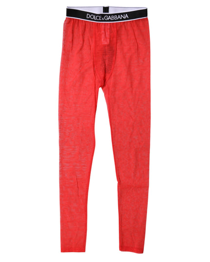 Dolce & Gabbana Red Logo Lace Lingerie Tight Pants Underwear