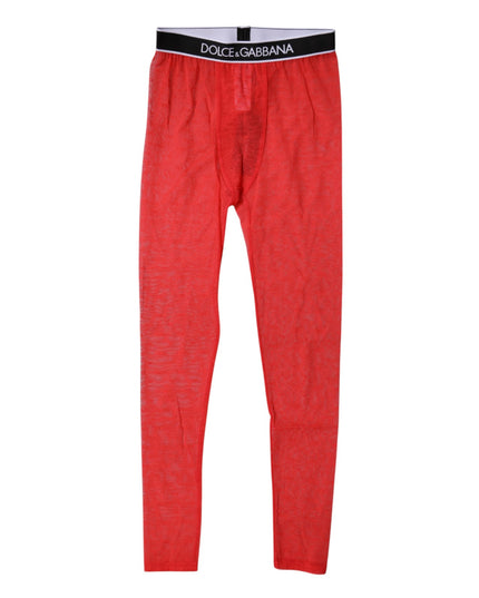 Dolce & Gabbana Red Logo Lace Lingerie Tight Pants Underwear