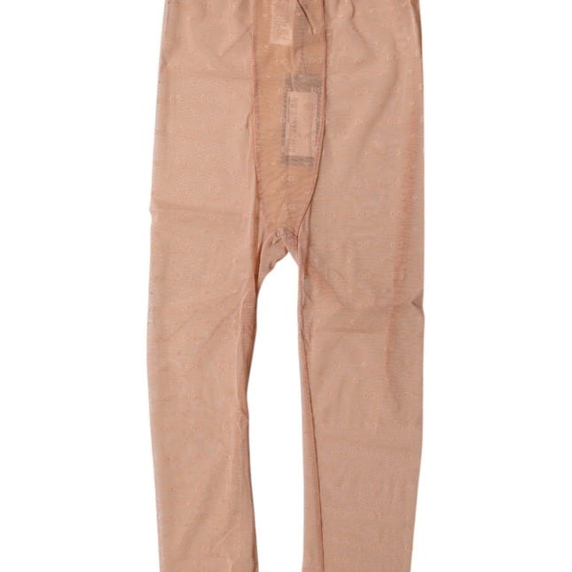 Dolce & Gabbana Brown Logo Lace Lingerie Cropped Tight Underwear