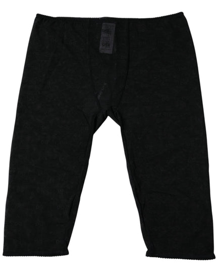 Dolce & Gabbana Black Logo Lace Lingerie Cropped Tight Underwear