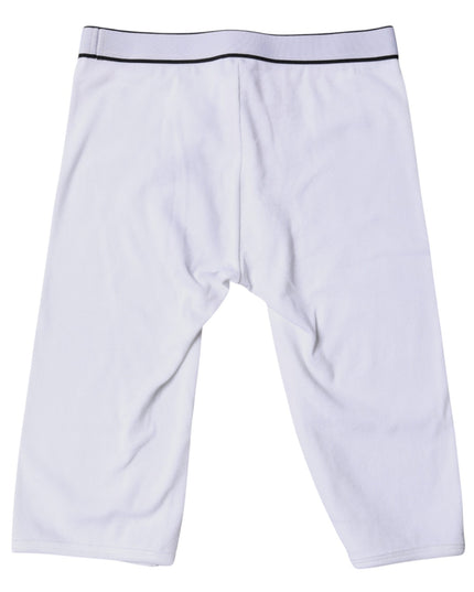 Dolce & Gabbana White Logo Cotton Cropped Tights Underwear