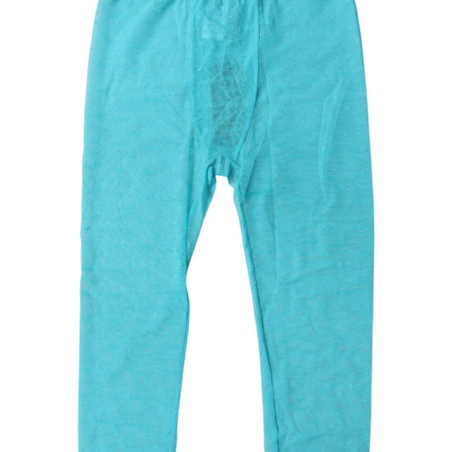 Dolce & Gabbana Blue Logo Lace Lingerie Cropped Tight Underwear