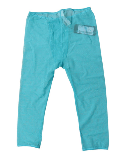 Dolce & Gabbana Blue Logo Lace Lingerie Cropped Tight Underwear