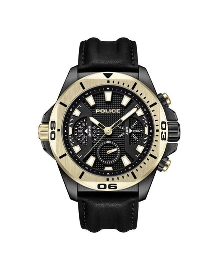 Police Black Artificial Leather Sport Watch