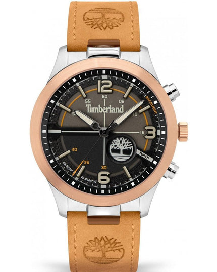 Timberland Brown Leather Dress Watch