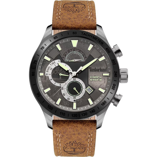 Timberland Brown Leather Dress Watch