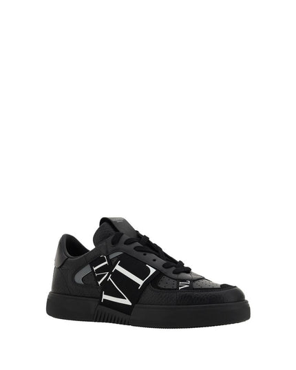 Valentino Garavani Black Leather VL7N Sneakers