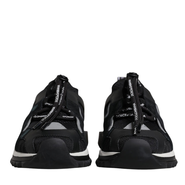 Dolce & Gabbana Black Mesh Sorrento Trekking Sneakers Shoes