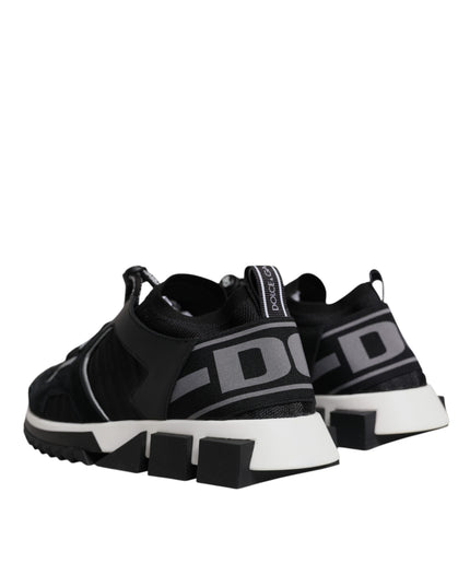 Dolce & Gabbana Black Mesh Sorrento Trekking Sneakers Shoes
