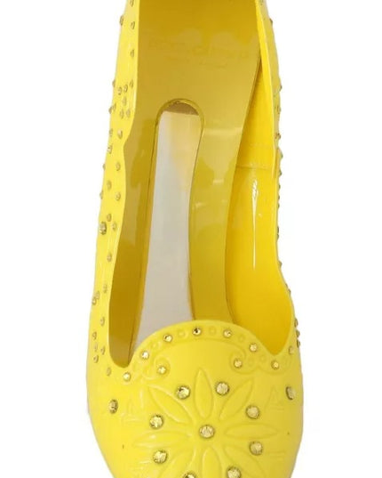 Dolce & Gabbana Yellow Crystal Heels CINDERELLA Shoes
