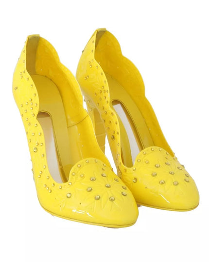Dolce & Gabbana Yellow Crystal Heels CINDERELLA Shoes