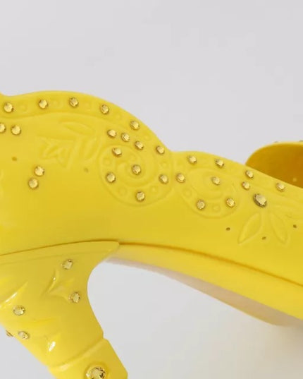 Dolce & Gabbana Yellow Crystal Heels CINDERELLA Shoes