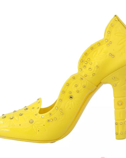 Dolce & Gabbana Yellow Crystal Heels CINDERELLA Shoes