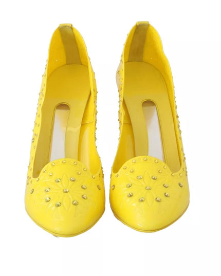 Dolce & Gabbana Yellow Crystal Heels CINDERELLA Shoes