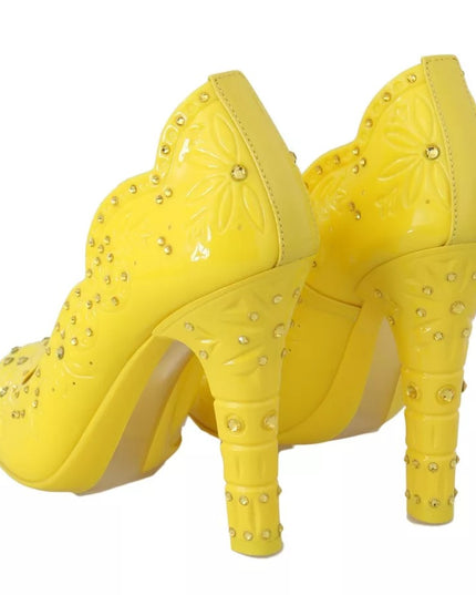 Dolce & Gabbana Yellow Crystal Heels CINDERELLA Shoes