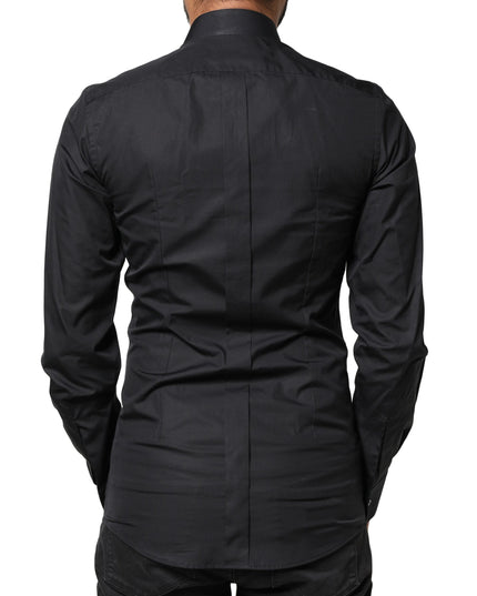 Dolce & Gabbana Black Love Embroidery GOLD Formal Dress Shirt