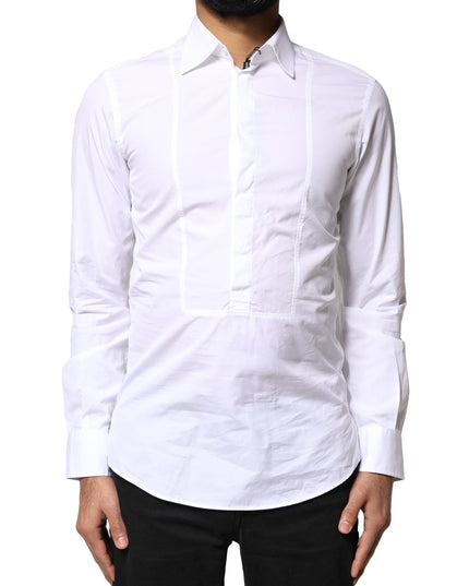 Dolce & Gabbana White Cotton Long Sleeves Formal Dress Shirt