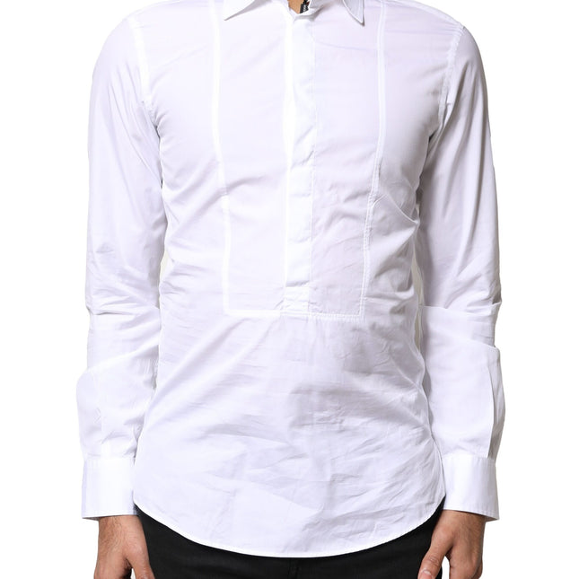 Dolce & Gabbana White Cotton Long Sleeves Formal Dress Shirt