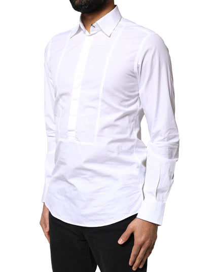 Dolce & Gabbana White Cotton Long Sleeves Formal Dress Shirt