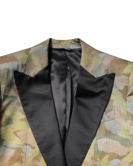 Dolce & Gabbana Multicolor Camouflage SICILIA 3 Piece Suit