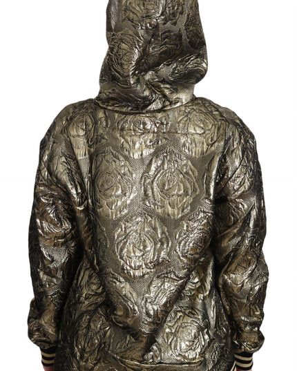 Dolce & Gabbana Im The Queen Jaquard Gold Sweatshirt  Hoodie