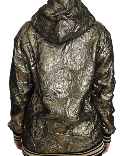 Dolce & Gabbana Im The Queen Jaquard Gold Sweatshirt  Hoodie