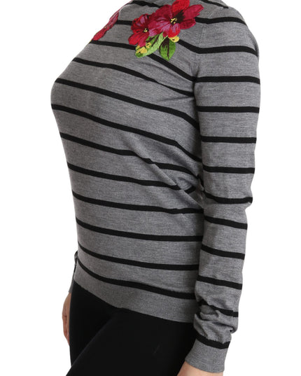 Dolce & Gabbana Gray Cashmere Silk Turtleneck Sweater