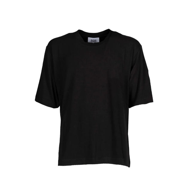 Alpha Studio Black Cotton T-Shirt