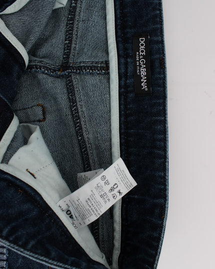 Dolce & Gabbana Stretch Blue Patchwork Jeans Shorts