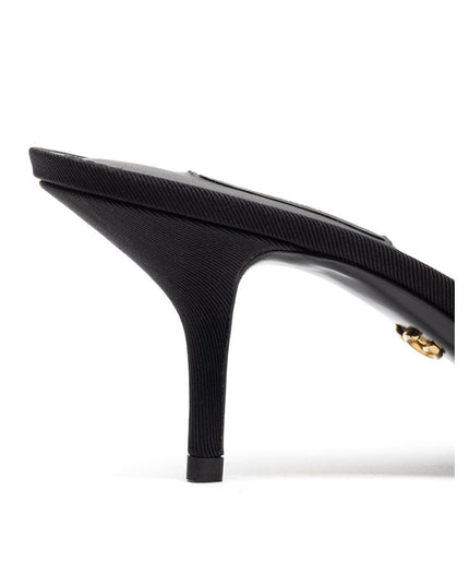 Dolce & Gabbana Black Cotton Mules