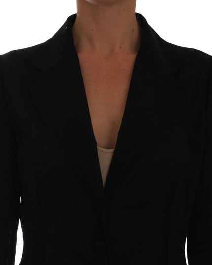 Dolce & Gabbana Black Nylon Net Blazer Jacket