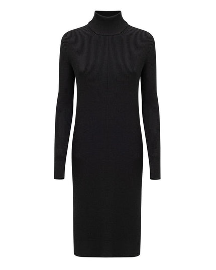 Bottega Veneta Black Wool Long Dress