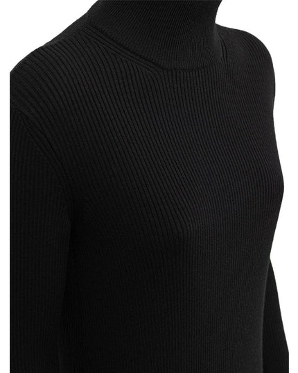 Bottega Veneta Black Wool Long Dress